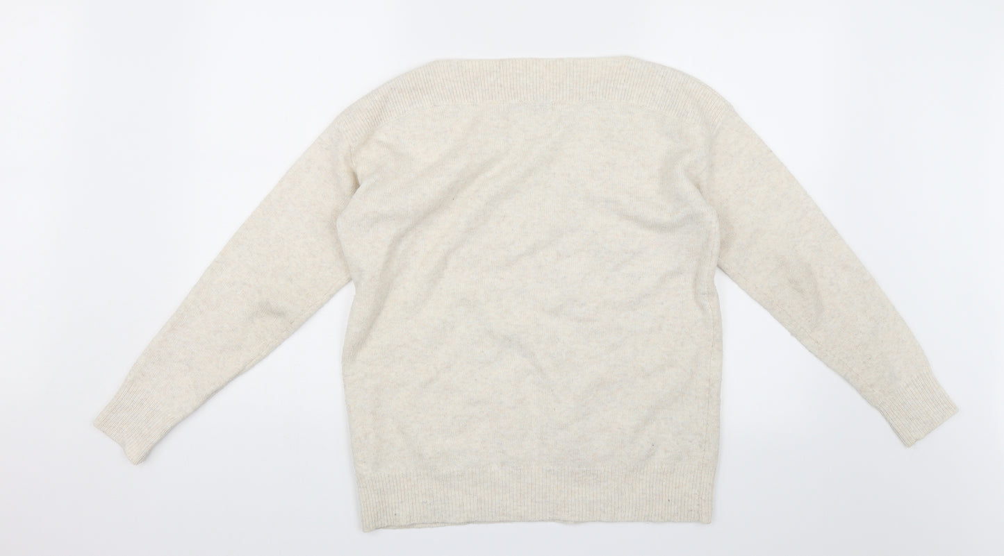 George Womens White   Pullover Jumper Size S