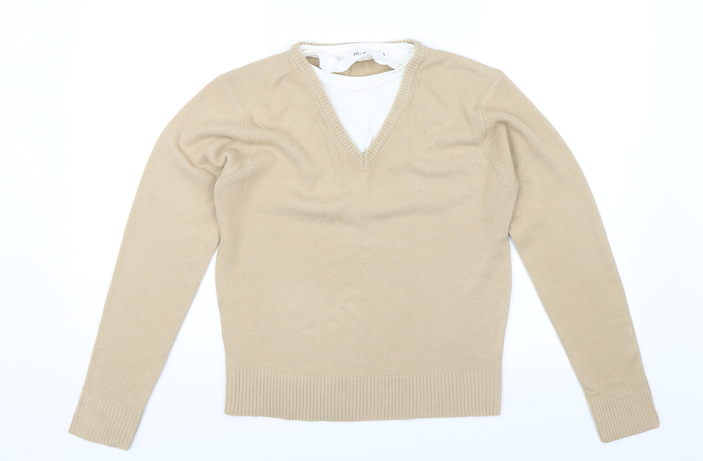 M&Co Womens Beige   Pullover Jumper Size S