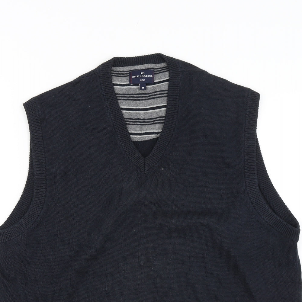 Blue Harbour Mens Blue   Vest Jumper Size M