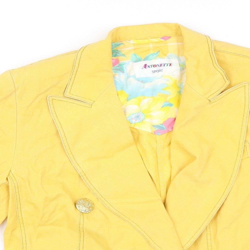 Antonette Womens Yellow   Jacket Blazer Size 10