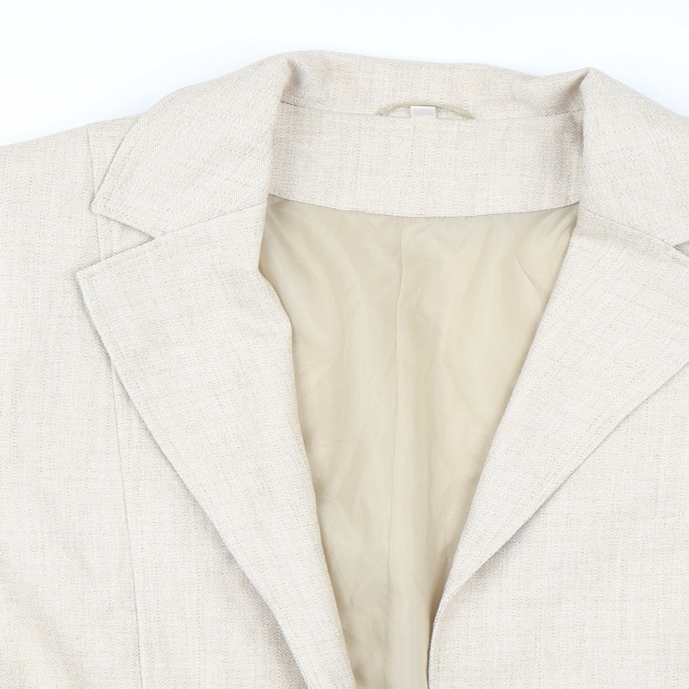 EWM Womens Beige   Jacket Blazer Size 20