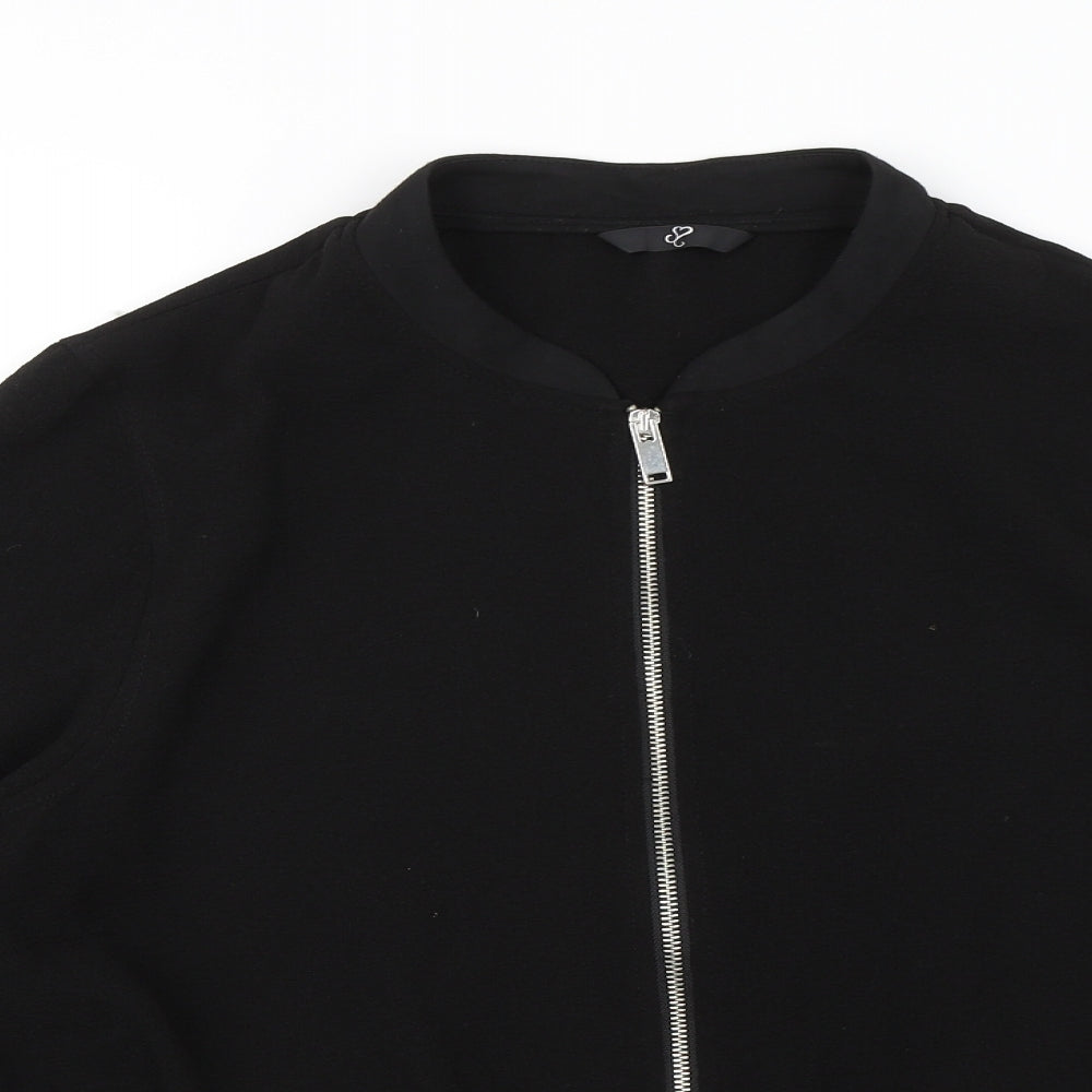 Preworn Womens Black   Bomber Jacket Jacket Size 18