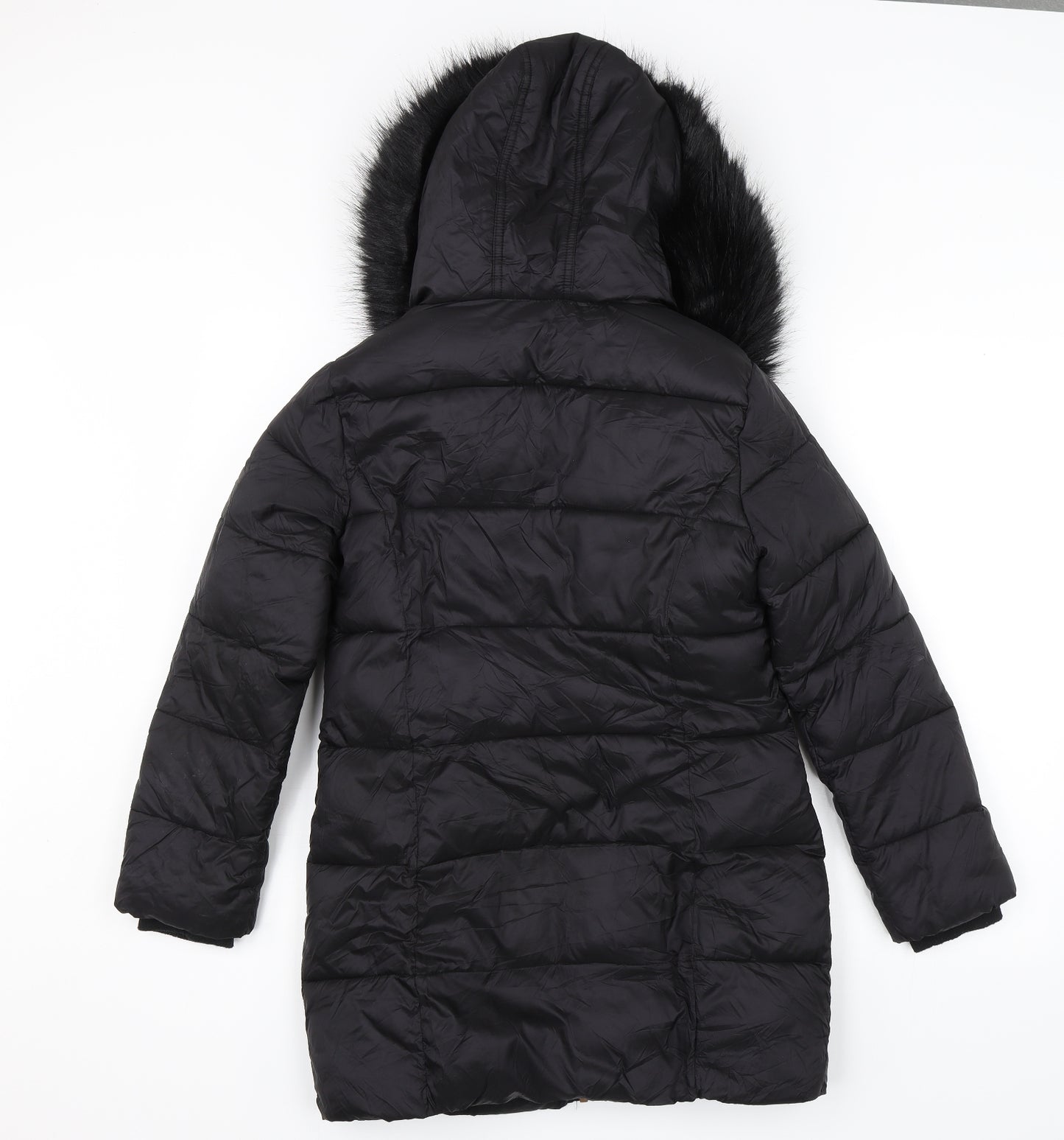 V by Very Girls Black   Parka Jacket Size 11 Years
