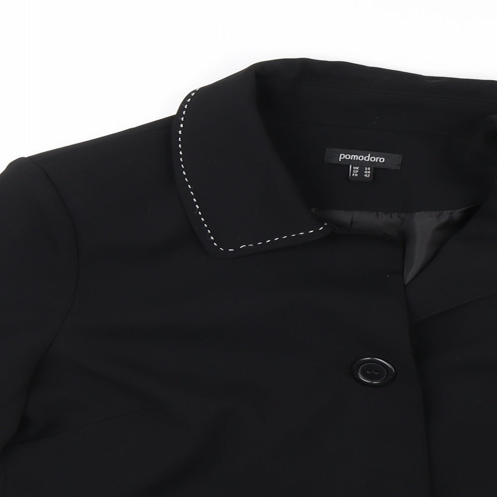 Pomodoro Womens Black   Jacket Blazer Size 14