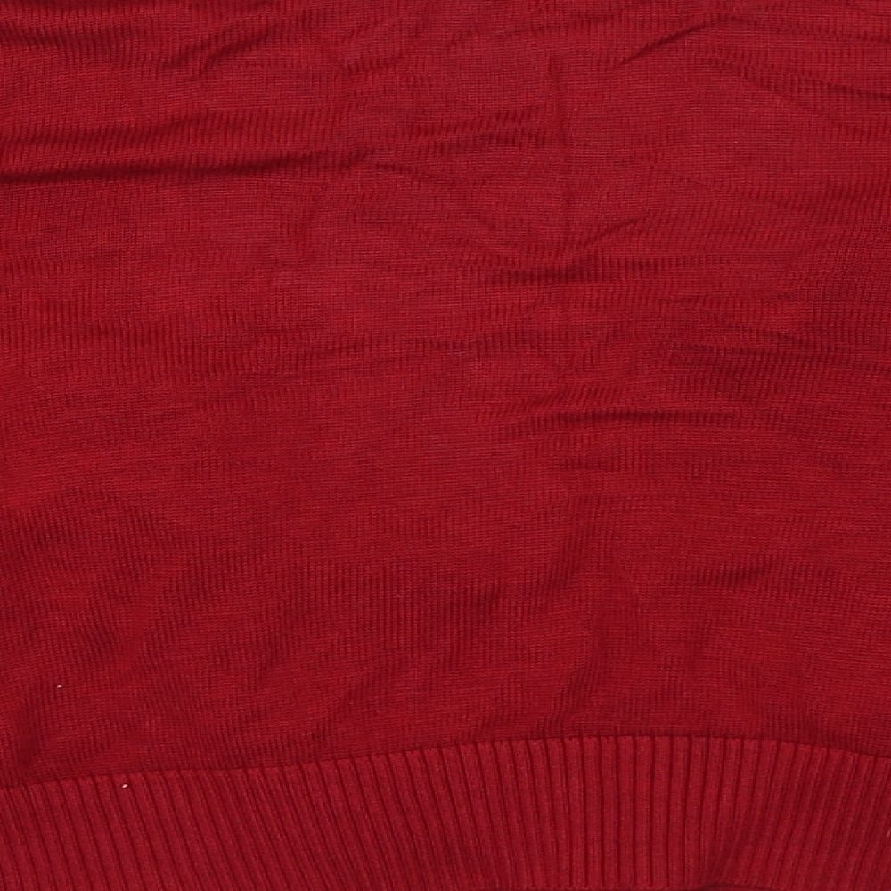 Warehouse Womens Red   Shrug Jumper Size 16