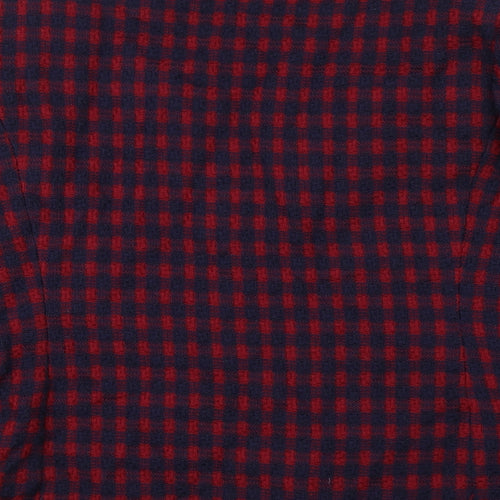 Vivella Womens Red Plaid  Overcoat Jacket Size 12