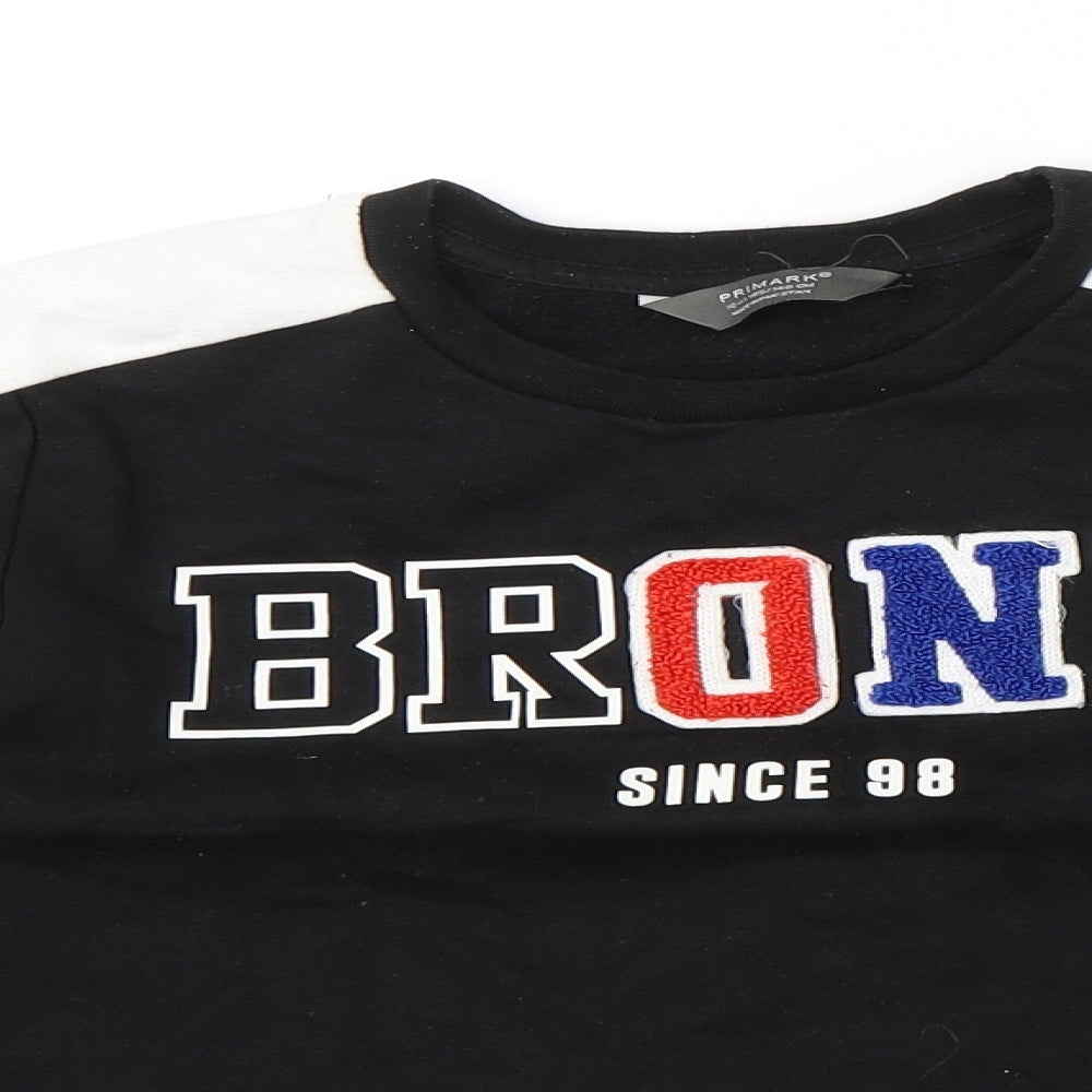 Primark Boys Black   Pullover Jumper Size 10-11 Years  - Bronx New York