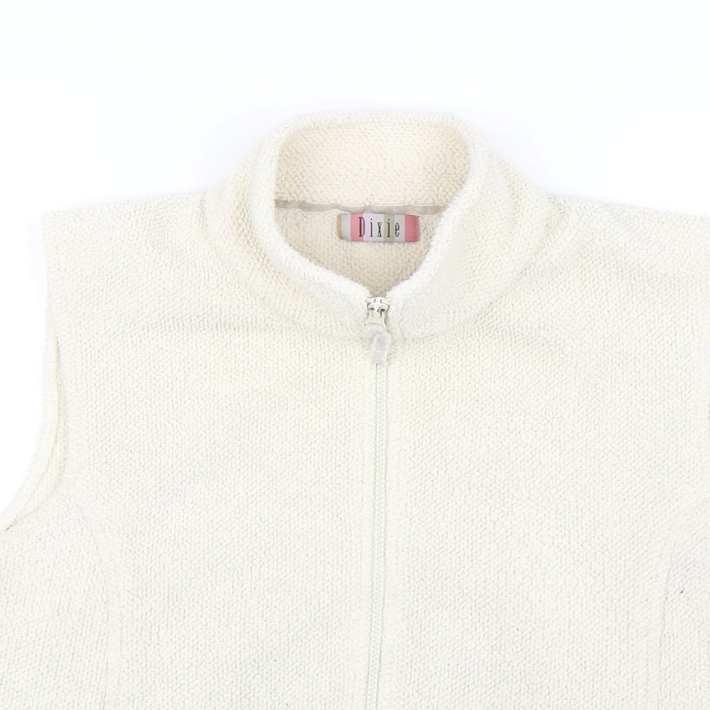 Dixie Womens White   Vest Jumper Size L