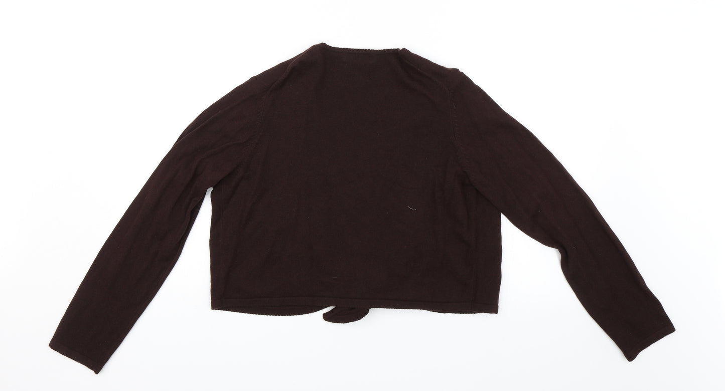Marks and Spencer Womens Brown   Shrug Jumper Size 16