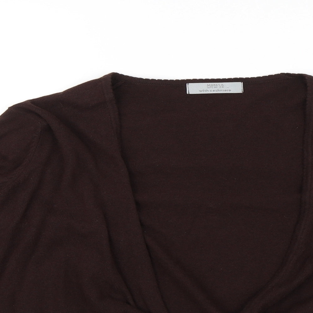Marks and Spencer Womens Brown   Shrug Jumper Size 16