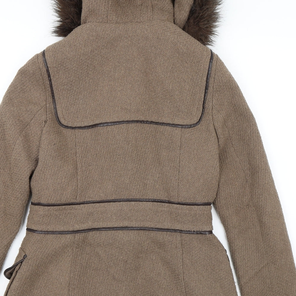 New Look Womens Brown   Parka Jacket Size 10