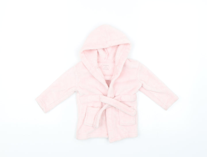 Primark Baby Pink Solid Kimono Robe Size 6-9 Months