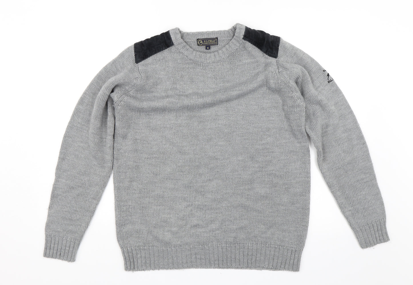 P.J. Field Mens Grey   Pullover Jumper Size S