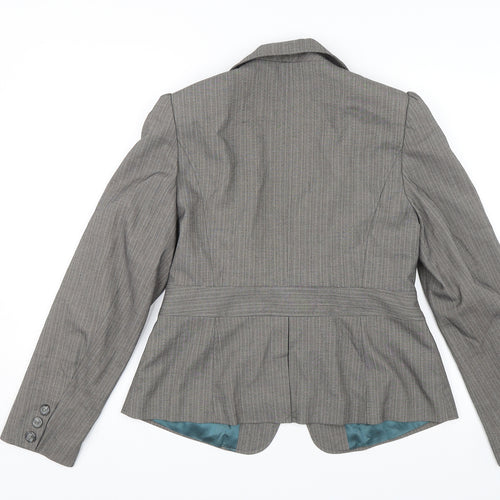George Womens Grey Striped  Jacket Blazer Size 14