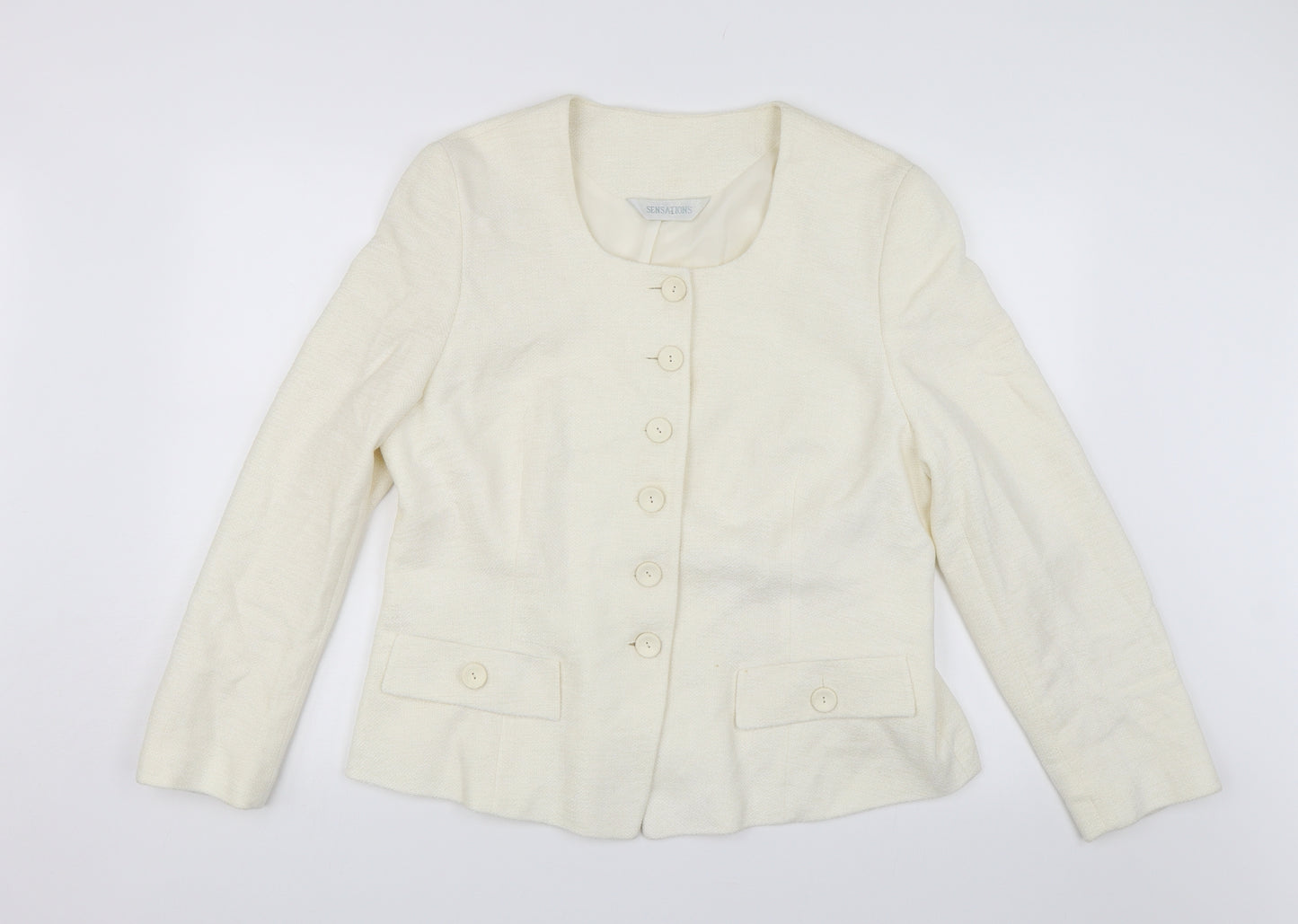 Sensations Womens White   Jacket  Size 18