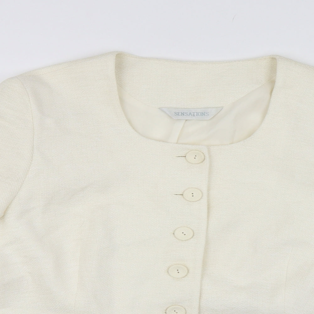 Sensations Womens White   Jacket  Size 18