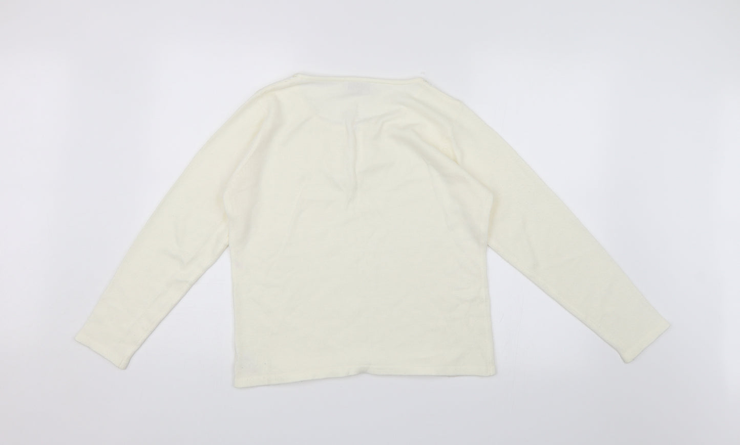 Bonmarché Womens White   Pullover Jumper Size S