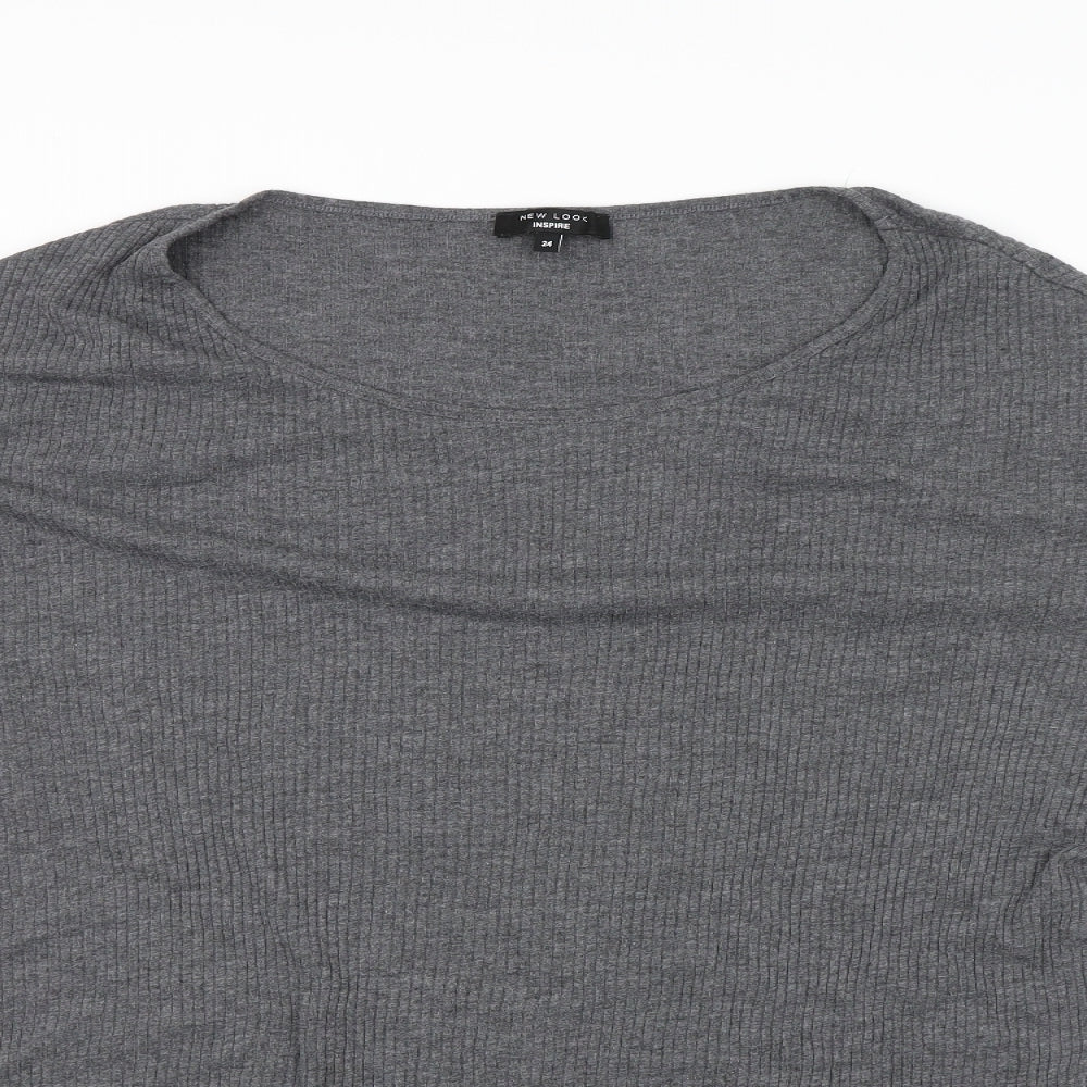New Look Womens Grey   Basic Blouse Size 24