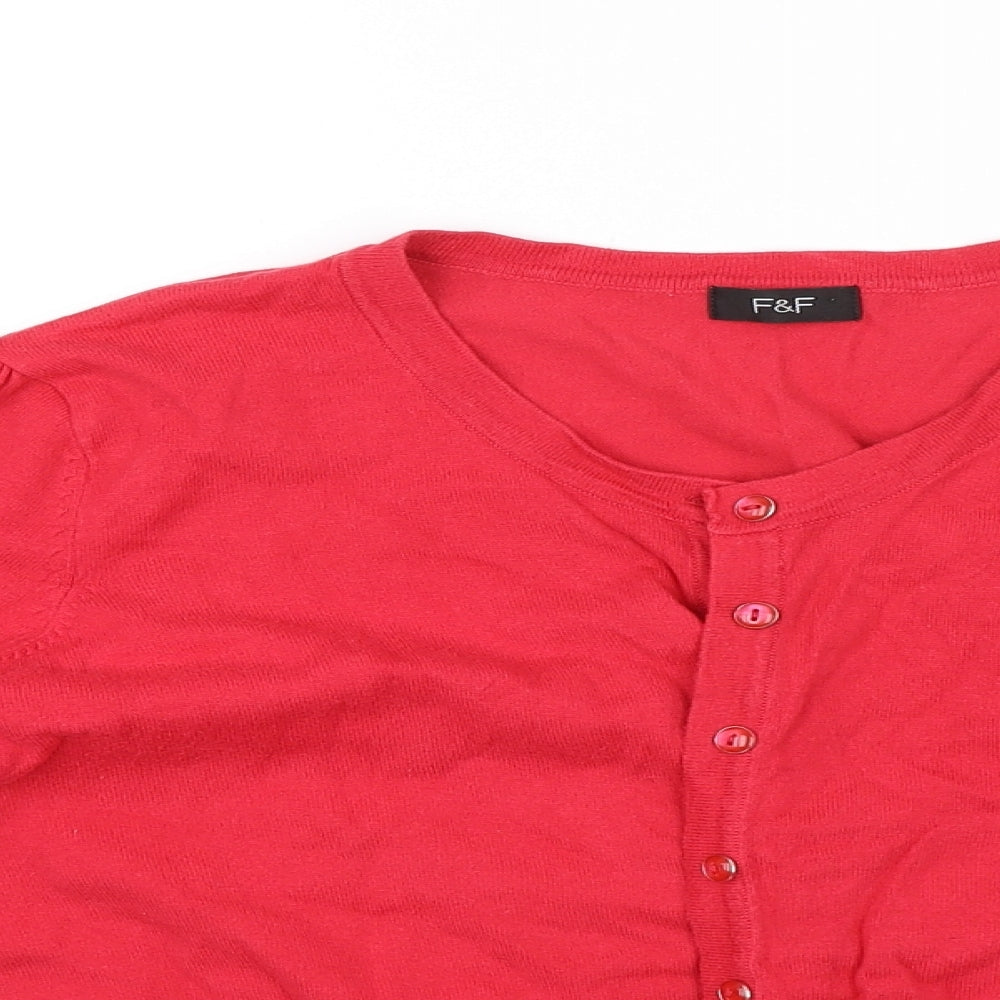 F&F Womens Red   Cardigan Jumper Size 20