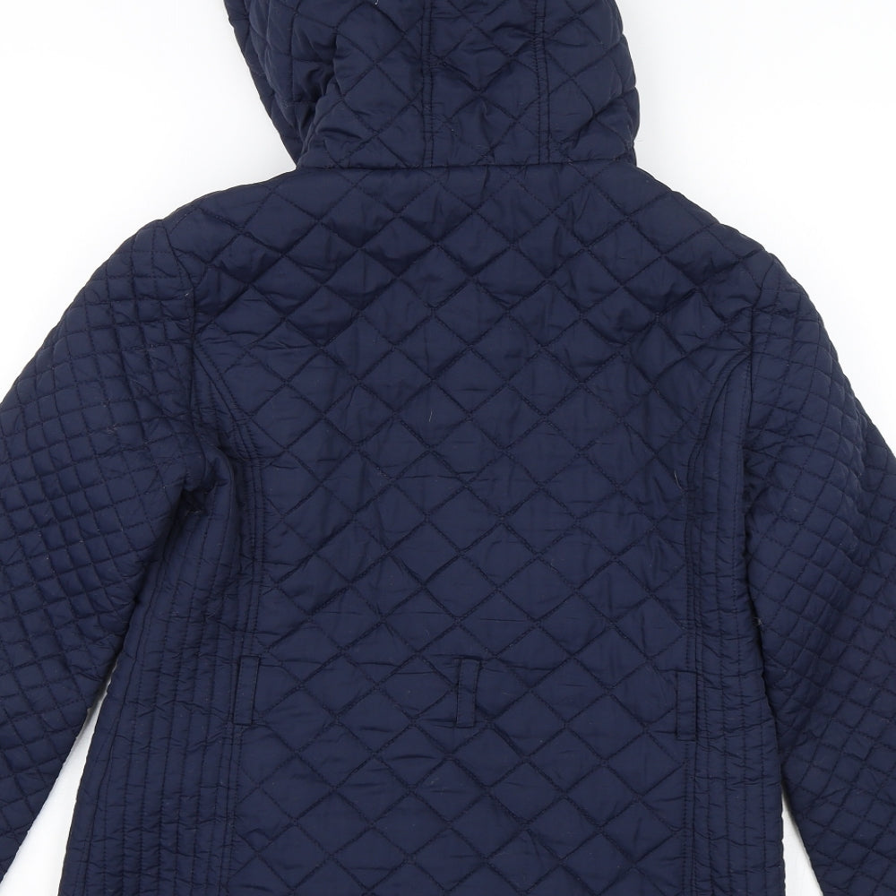 M&S Girls Blue   Parka Jacket Size 13-14 Years