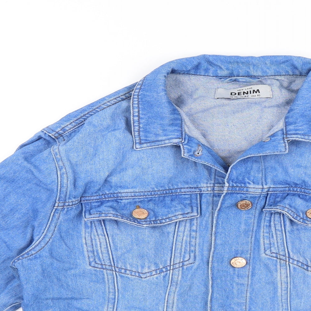 New Look Womens Blue  Denim Jacket  Size 14