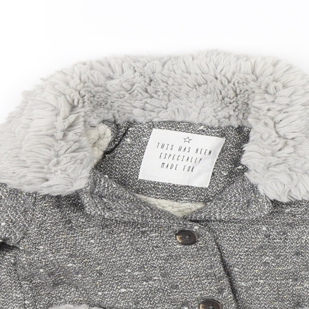 Preworn Girls Grey   Jacket  Size 9-12 Months