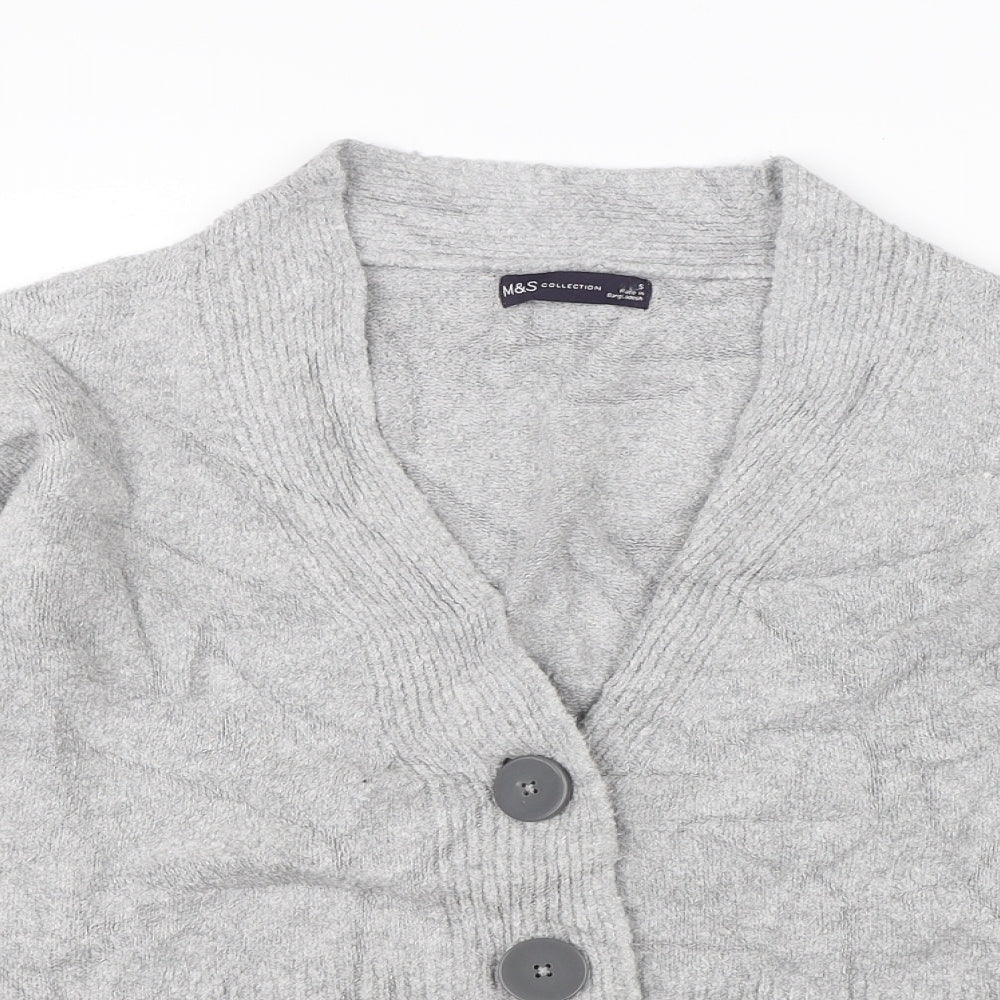 Marks & Spencer Womens Grey   Cardigan Jumper Size S
