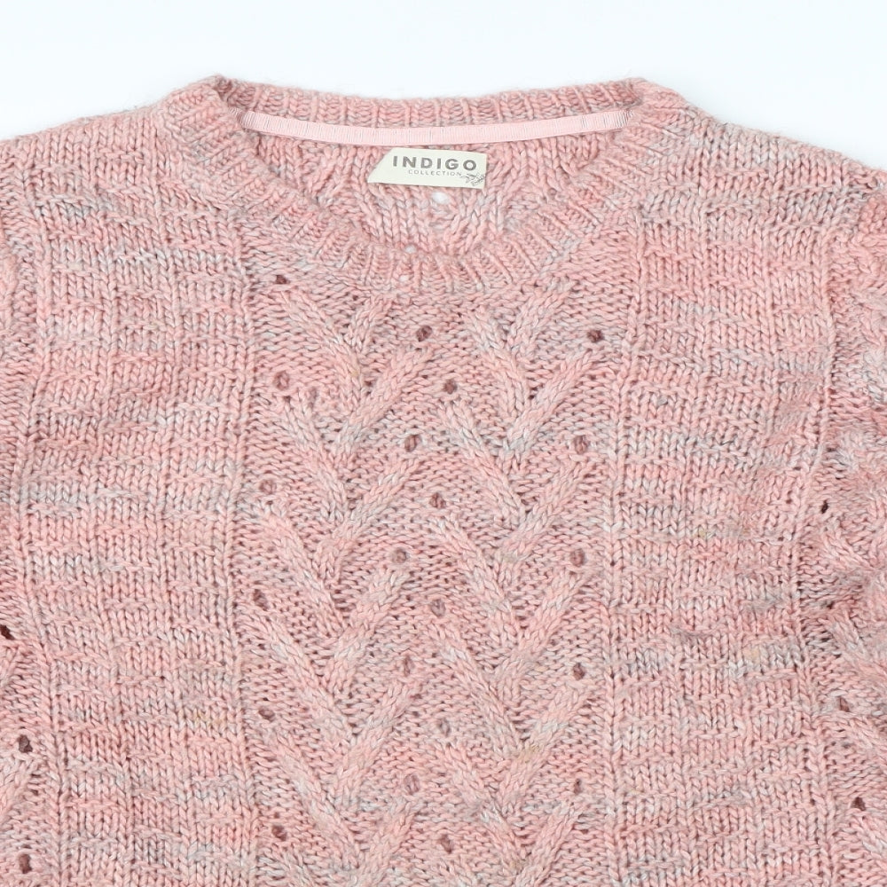 Marks & Spencer Womens Pink  Knit Pullover Jumper Size 14