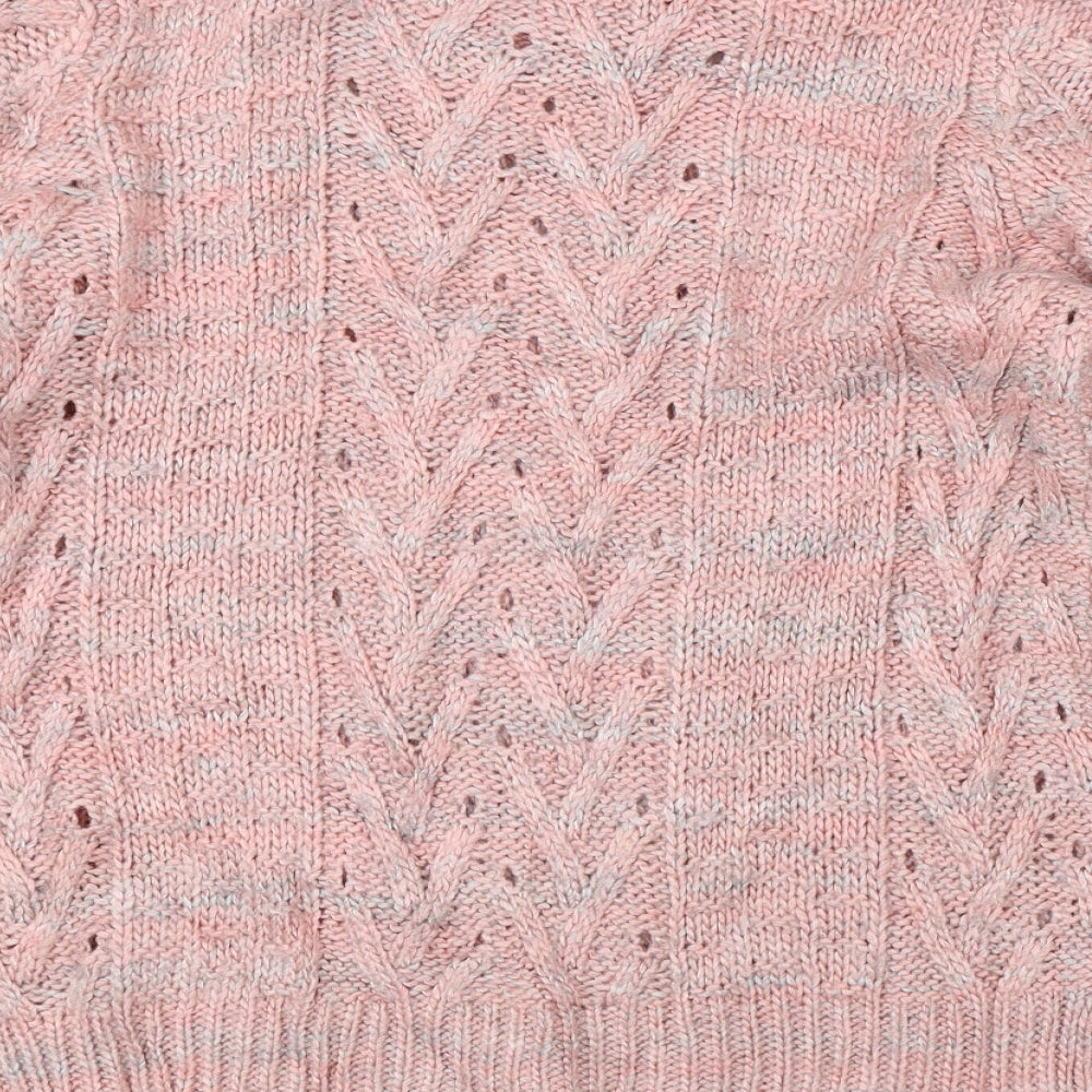 Marks & Spencer Womens Pink  Knit Pullover Jumper Size 14