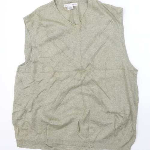 Geoffrey Beene Womens Green   Vest Jumper Size L
