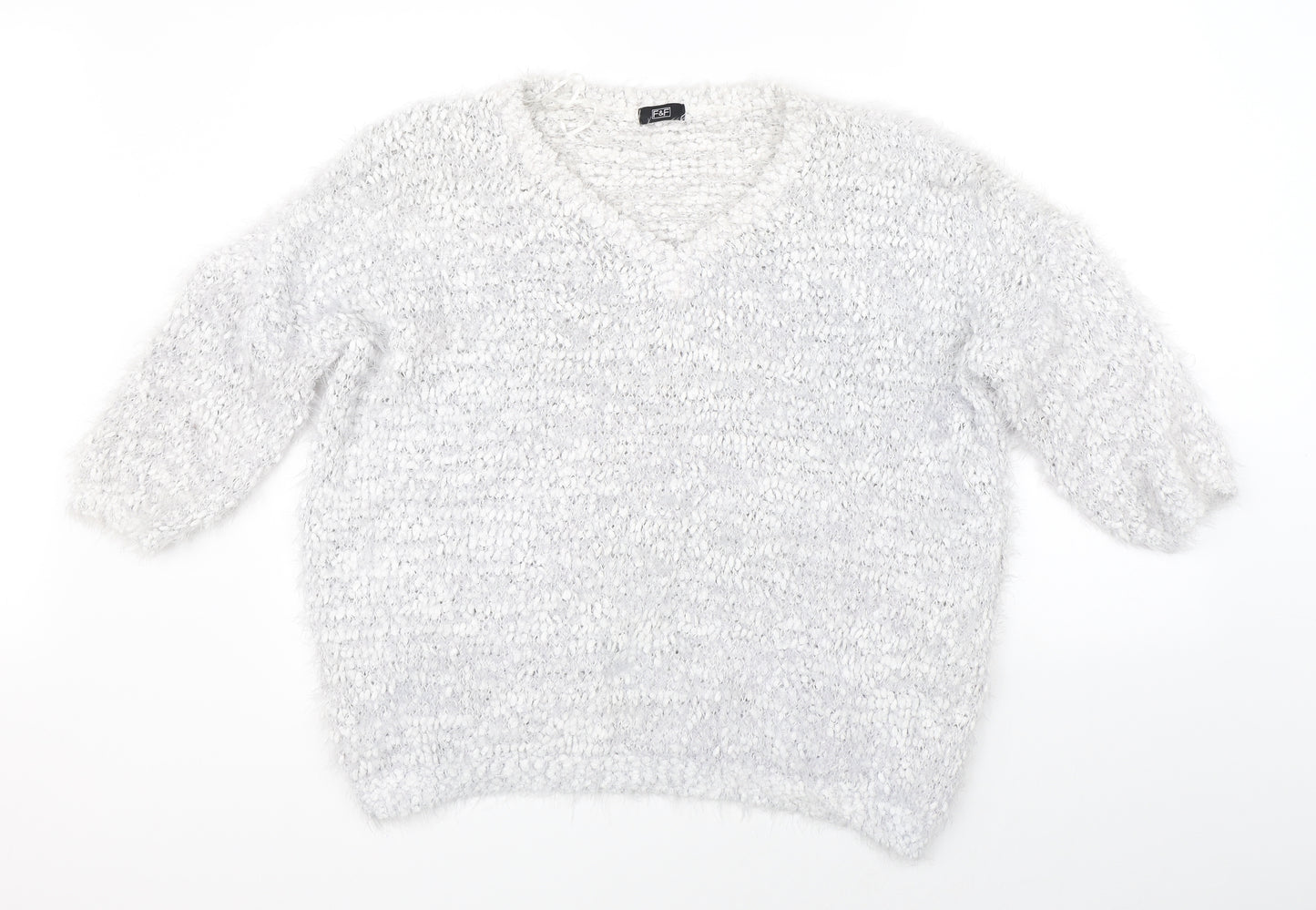 F&F Womens Grey   Pullover Jumper Size 16