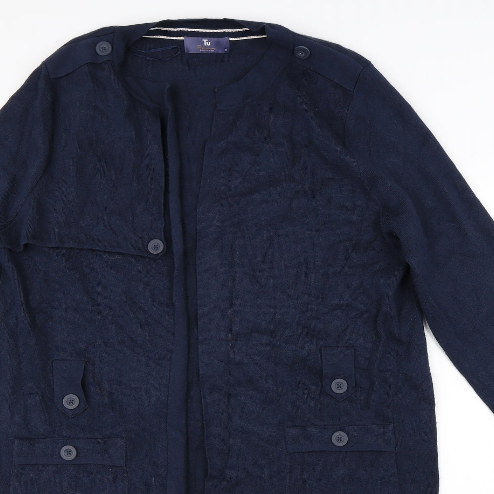 TU Womens Blue   Jacket Coatigan Size 16