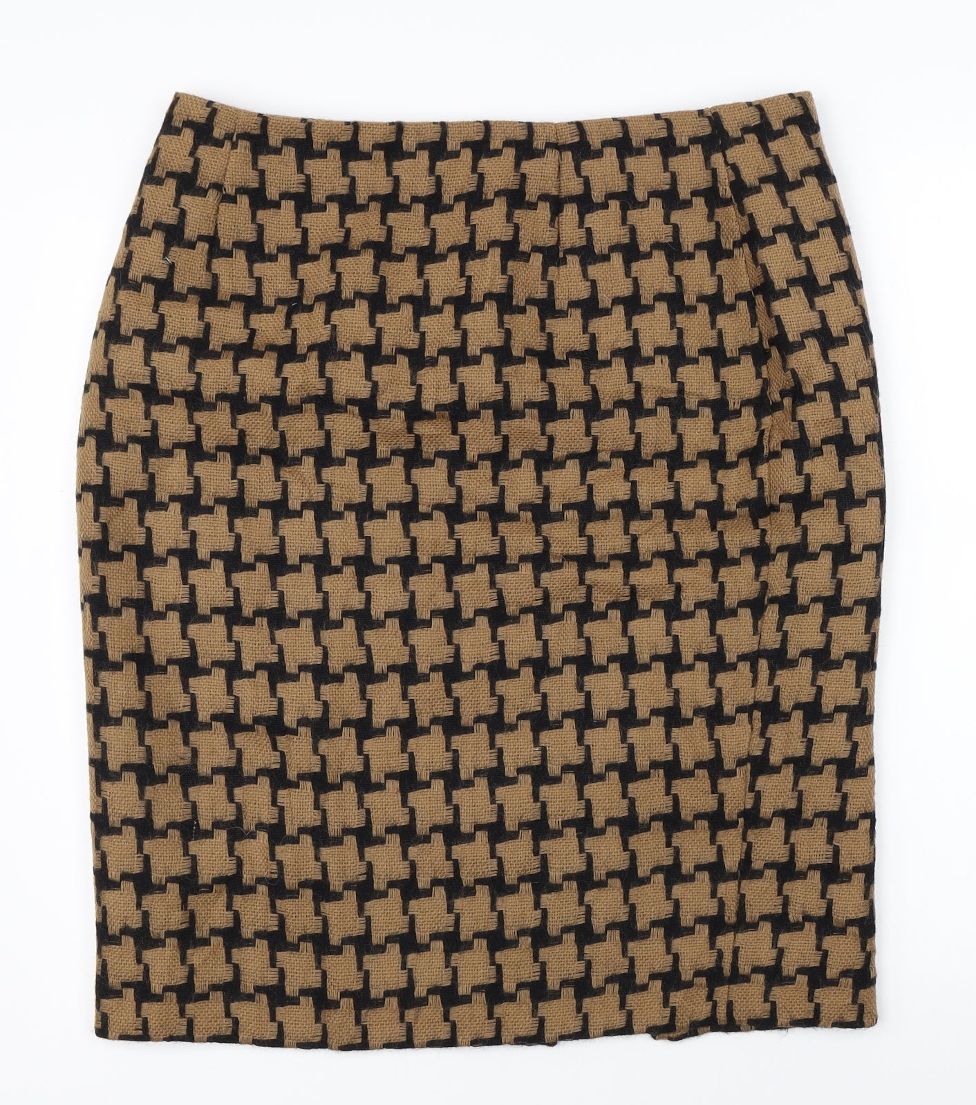 Hobbs Womens Brown Check  A-Line Skirt Size 16