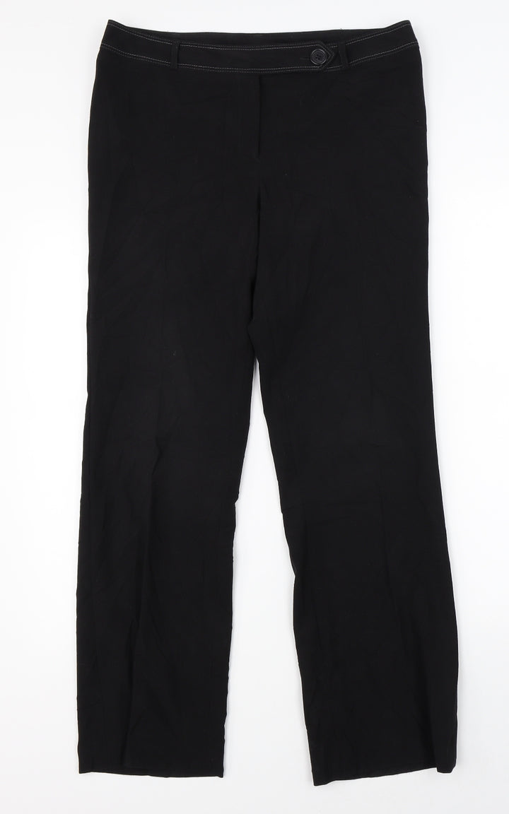 Dorothy Perkins Womens Black Dress Pants Trousers Size 12 L29 in