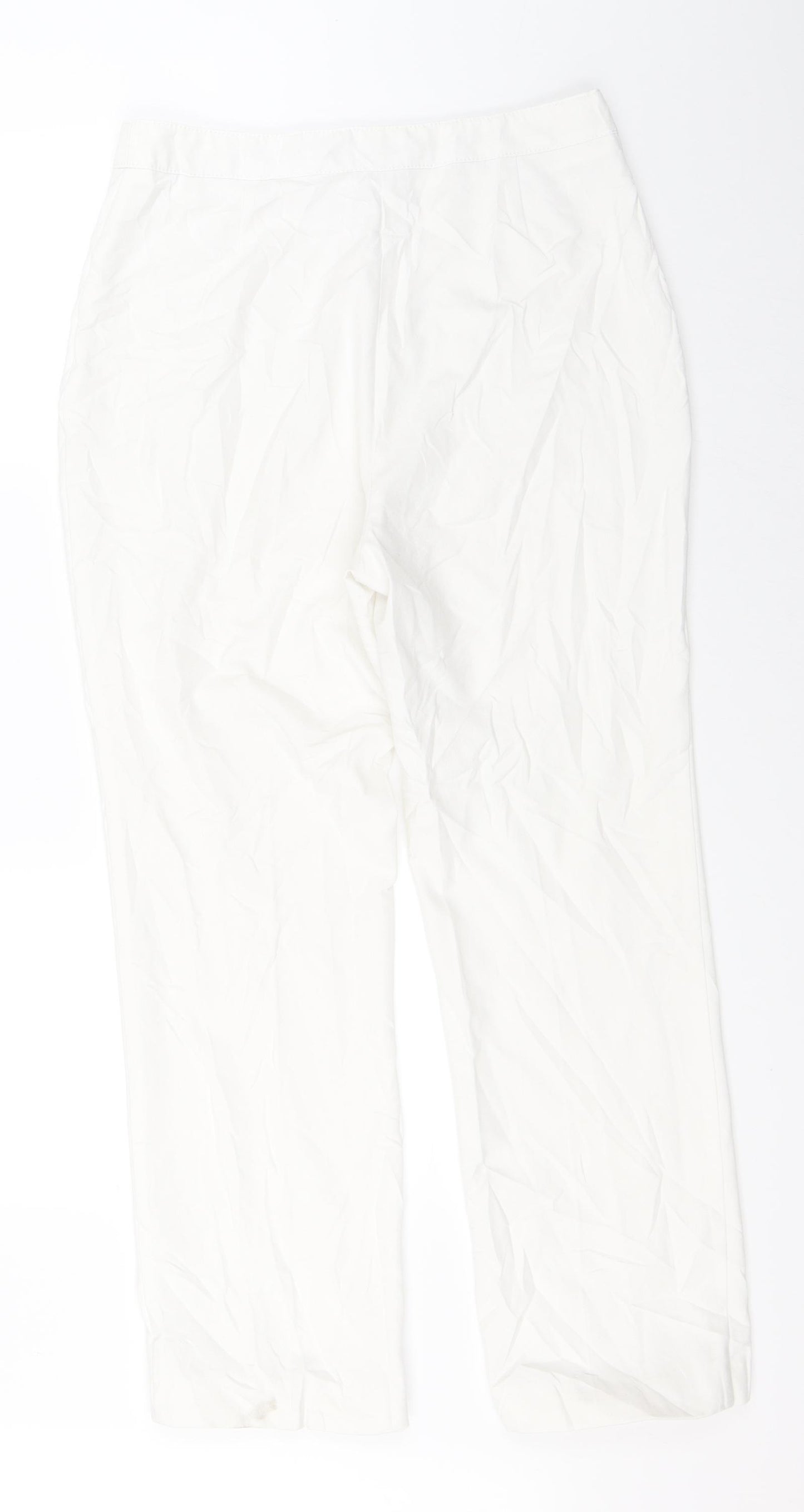 Marks & Spencer Womens White   Trousers  Size 12 L27 in