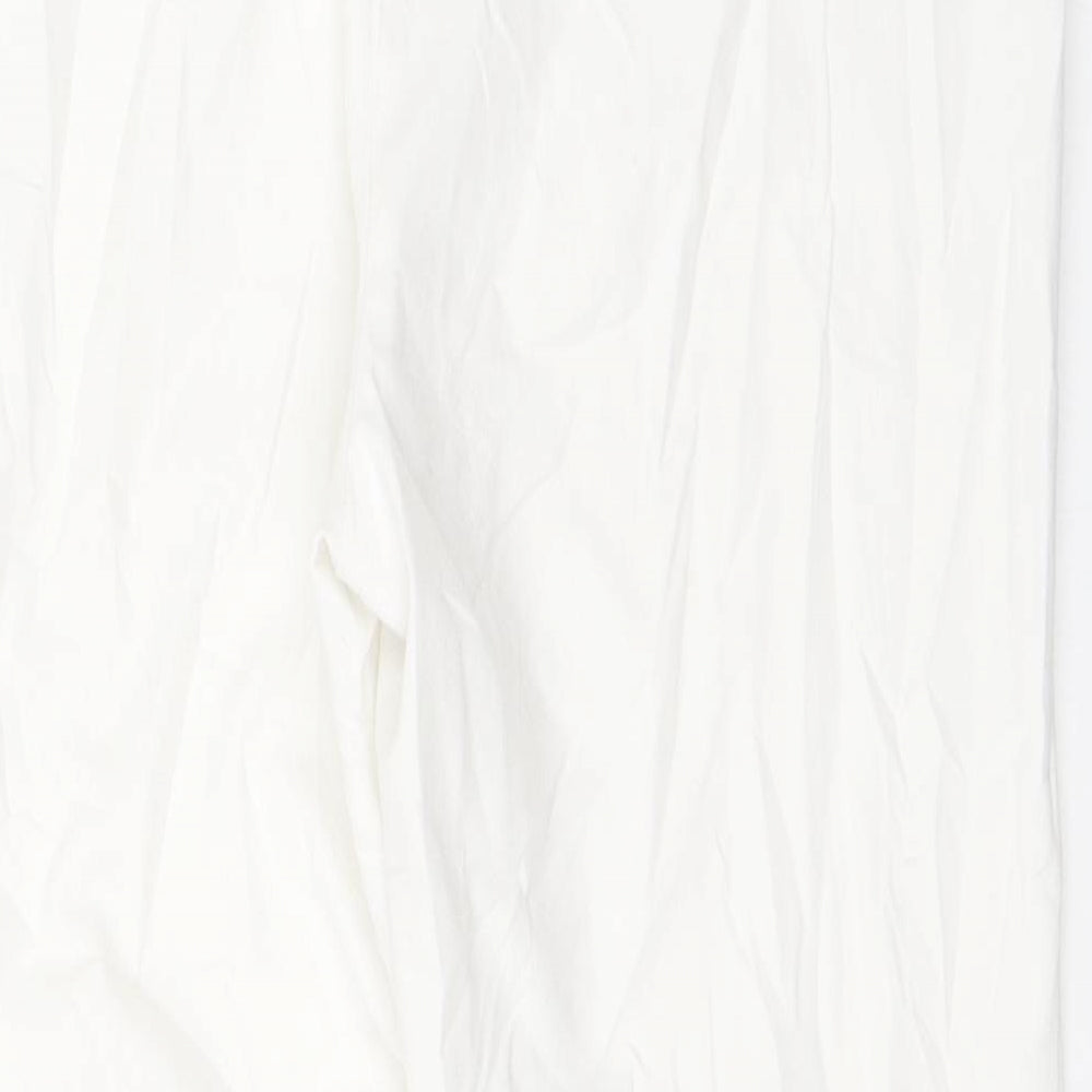 Marks & Spencer Womens White   Trousers  Size 12 L27 in