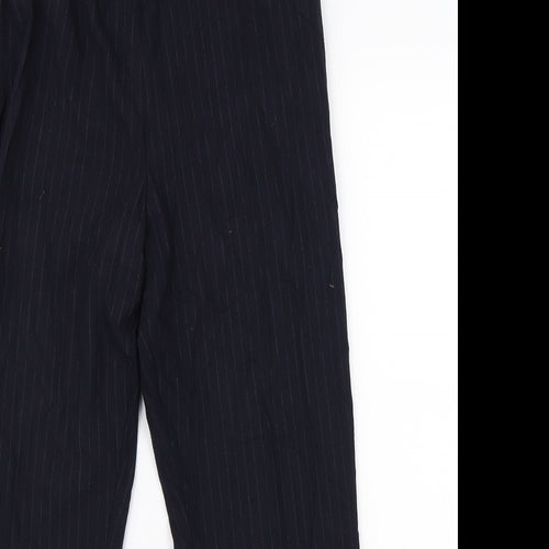 Marks & Spencer Womens Black Striped  Dress Pants Trousers Size 12 L23 in