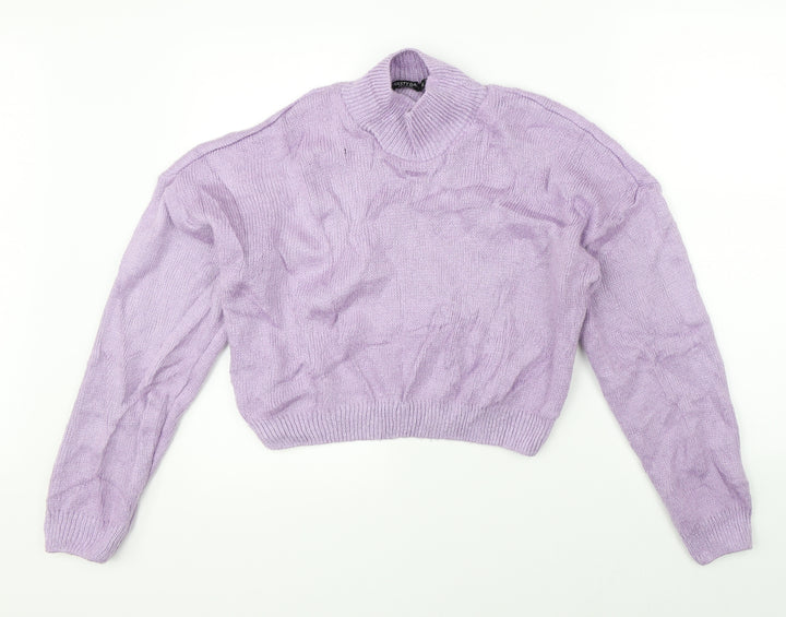 Nasty Gal Womens Purple Knit Pullover Jumper Size M