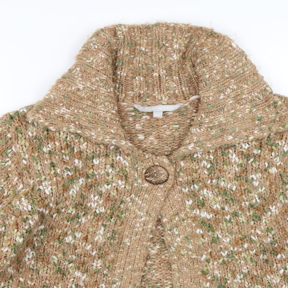 Elizabeth Scott Womens Multicoloured Herringbone  Cardigan Jumper Size L