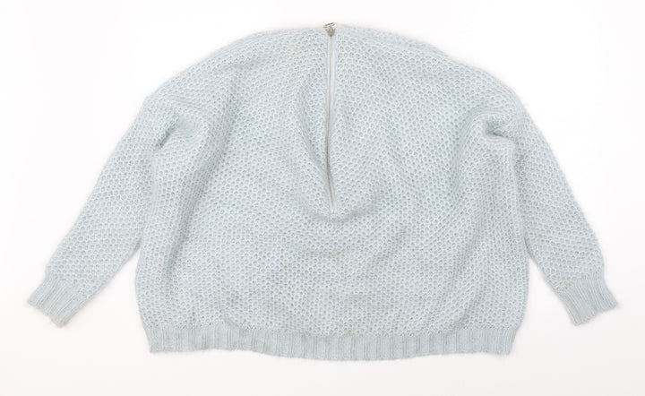 QED London Womens Blue  Knit Pullover Jumper Size S