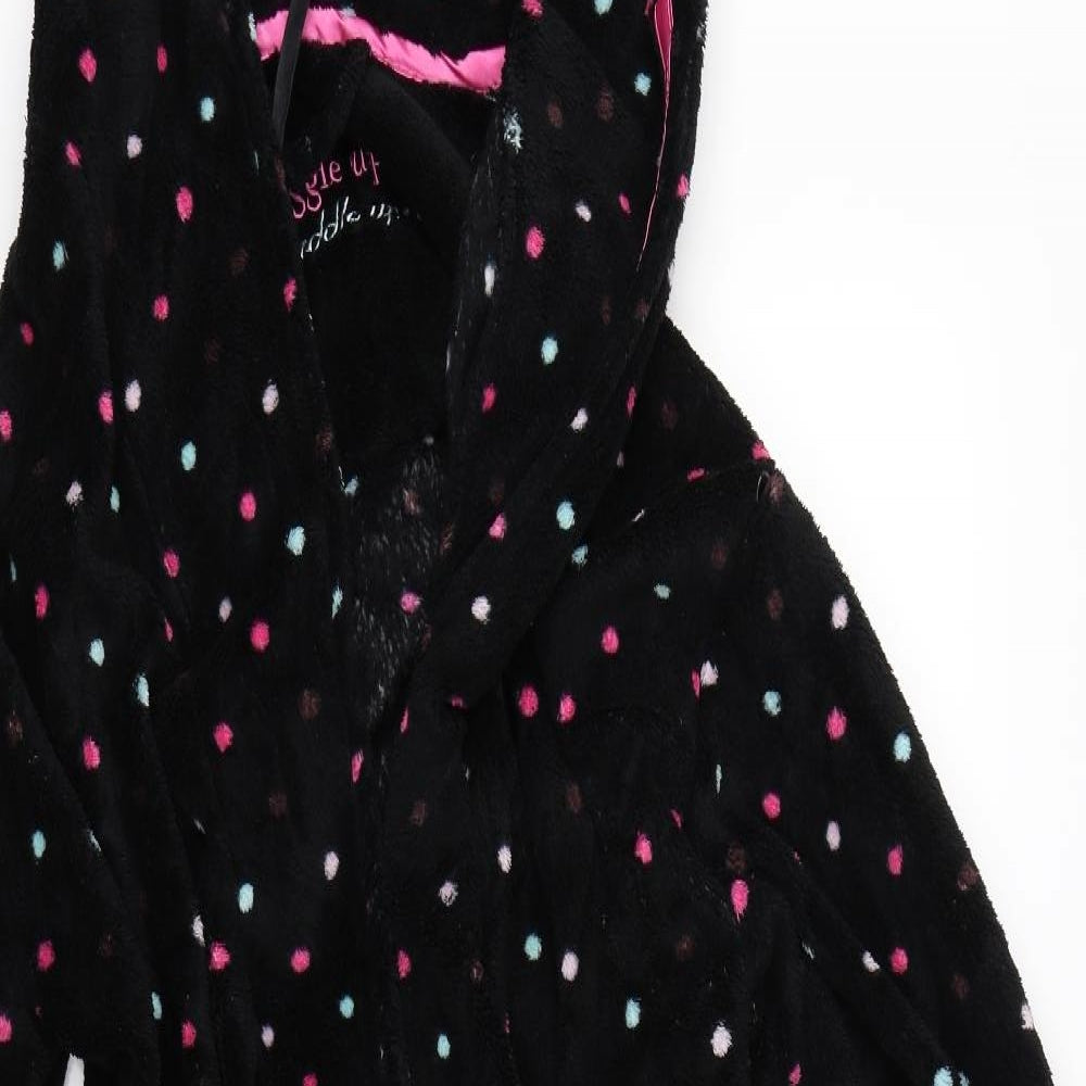 NEXT Womens Black Polka Dot   Robe Size M