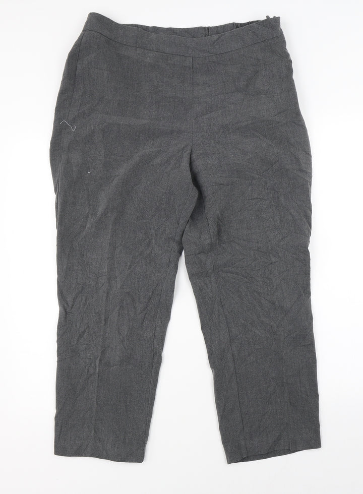 Isle Womens Grey Trousers Size 14 L23 in