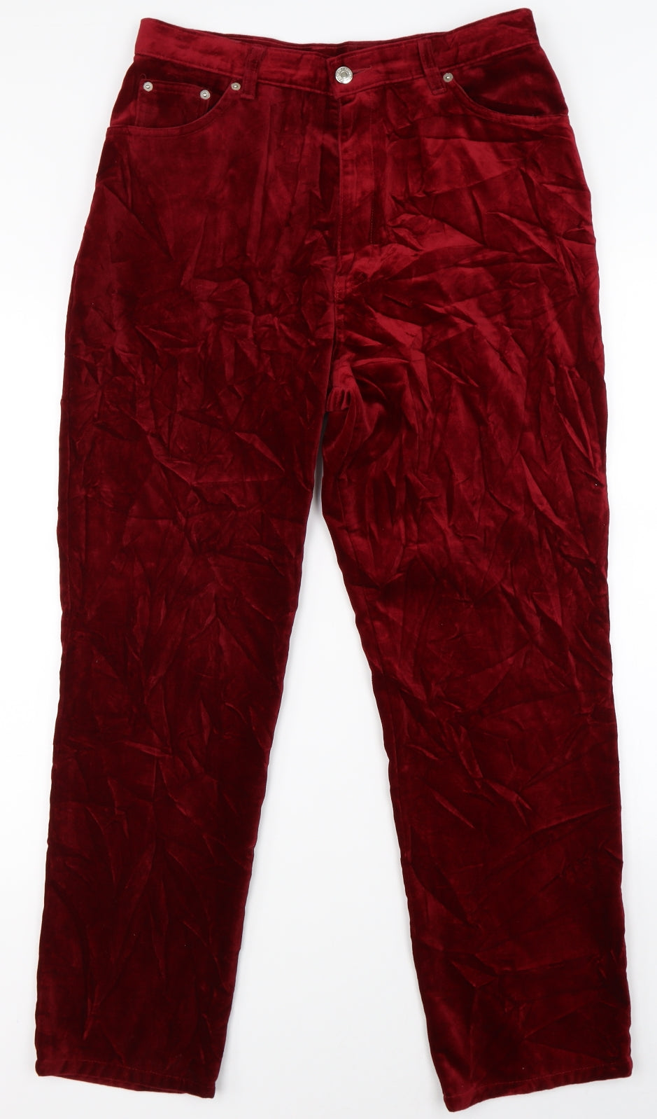 Marks & Spencer Womens Red   Straight Jeans Size 14 L28 in