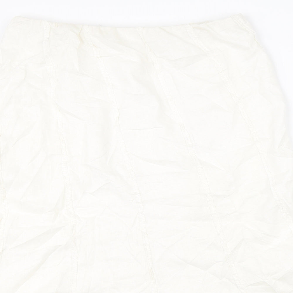 Marks & SPencer Womens White   A-Line Skirt Size 14