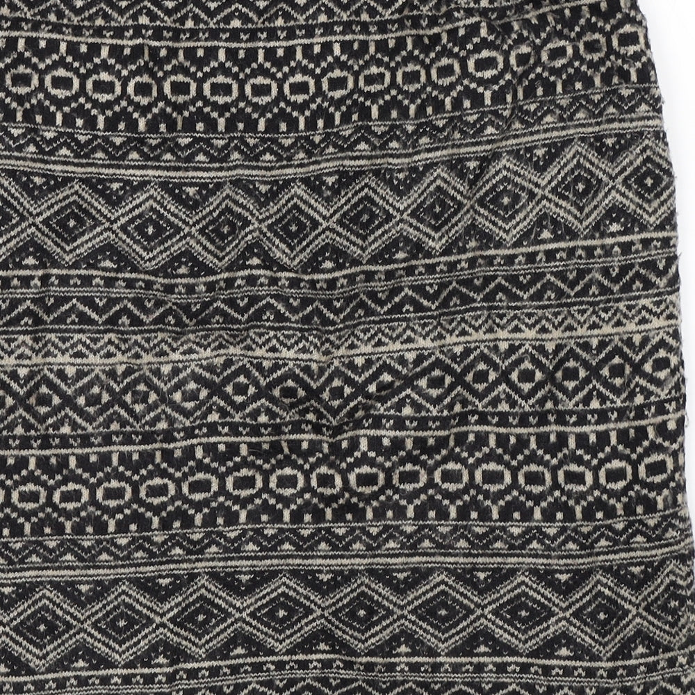 Joe Fresh Womens Multicoloured Fair Isle  A-Line Skirt Size S