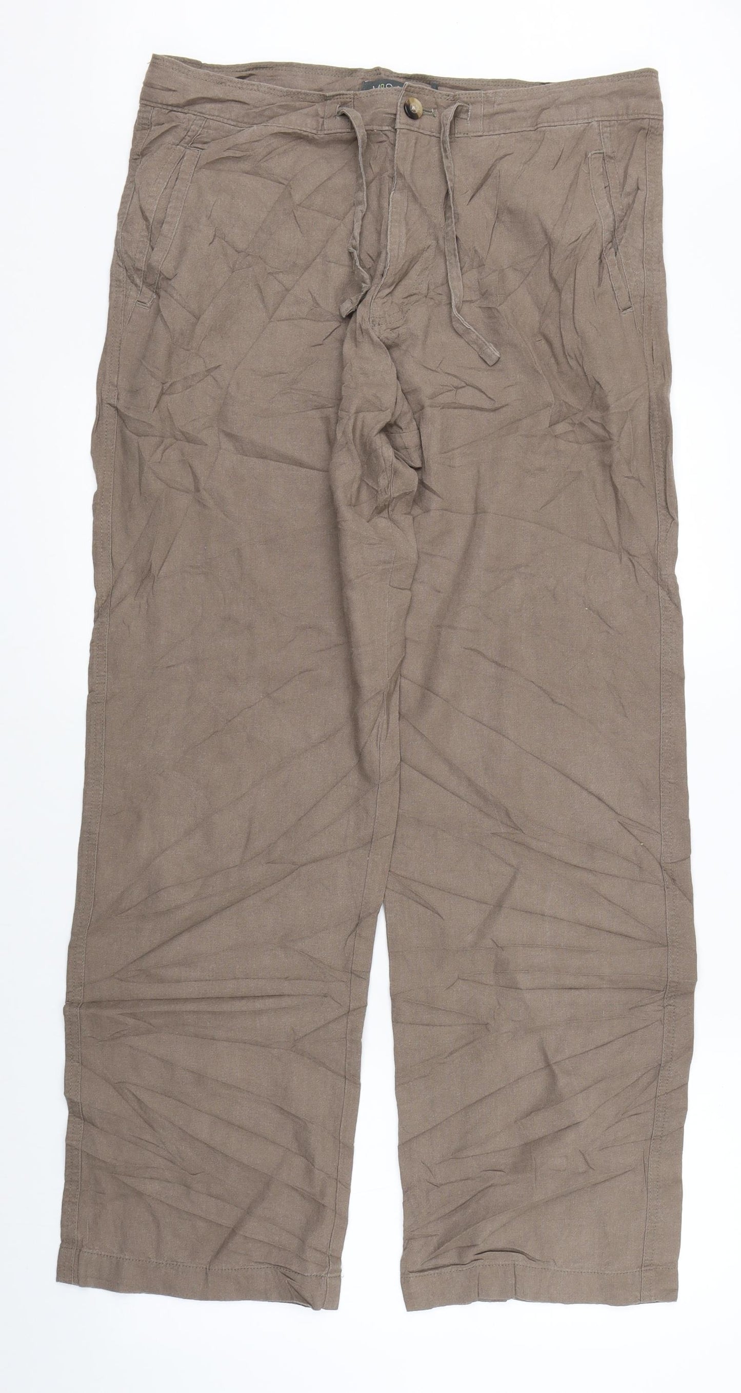 Marks & Spencer Mens Brown   Trousers  Size 34 L30 in
