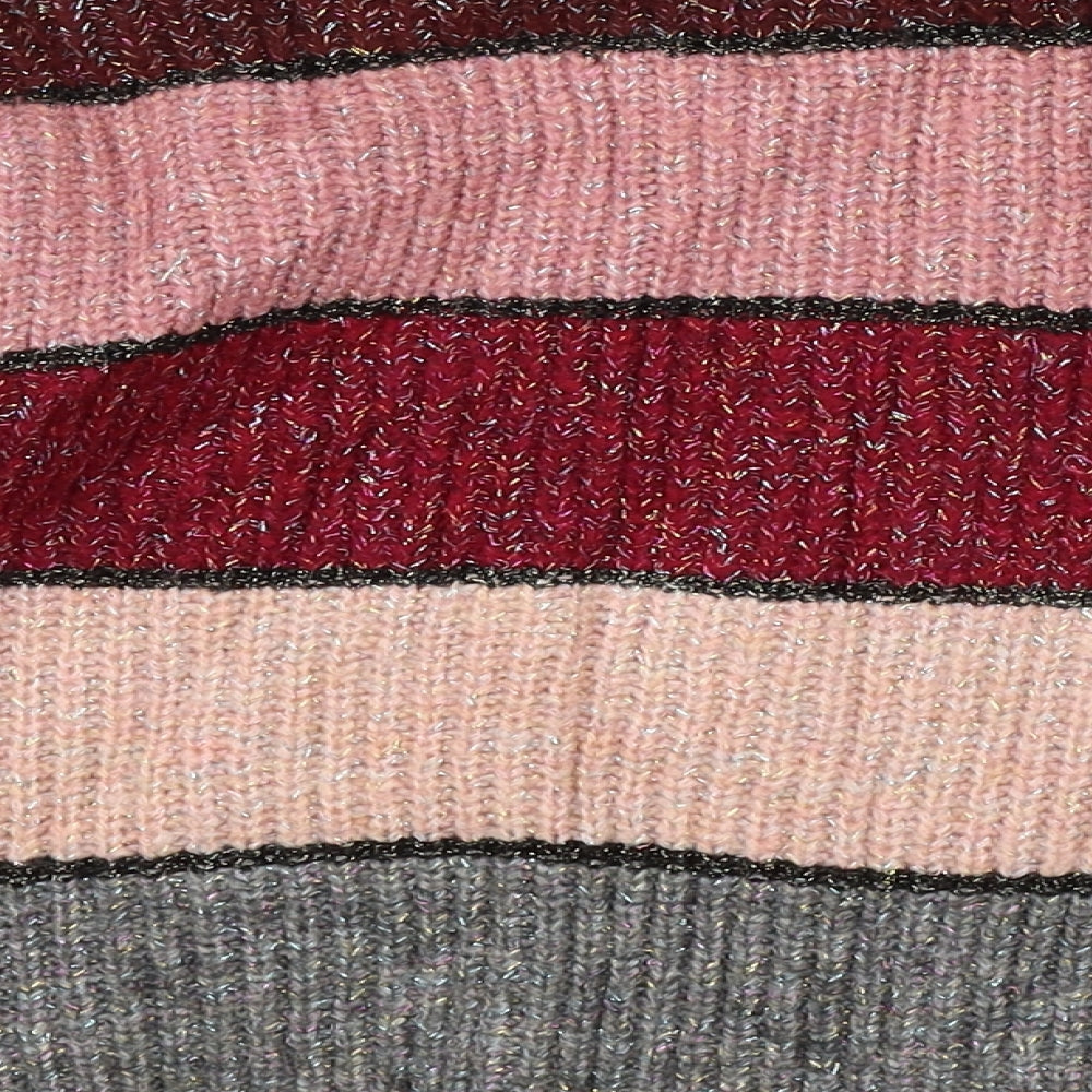 NEXT Girls Multicoloured Striped  Pullover Jumper Size 7 Years