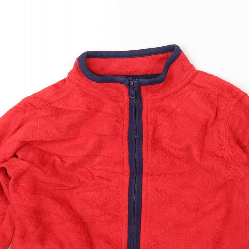 Marks & Spencer Boys Red   Full Zip Jumper Size 6-7 Years