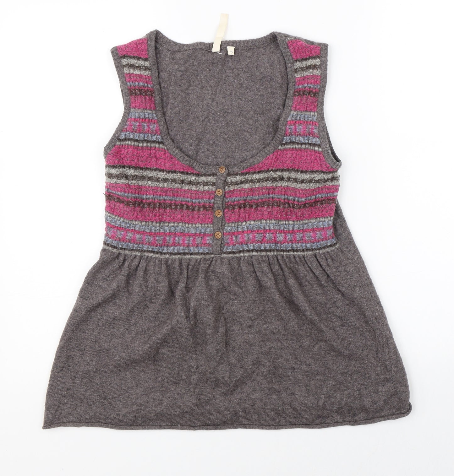White Stuff Womens Multicoloured Striped  Basic Blouse Size 10