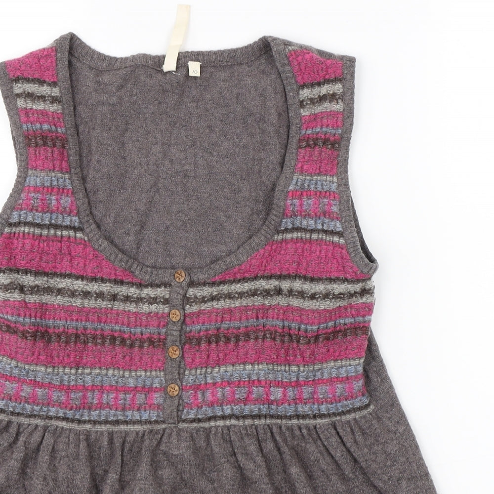 White Stuff Womens Multicoloured Striped  Basic Blouse Size 10